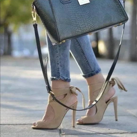 Zara Shoes - New Zara Womens Slim Open Heel Size 5 Beige Suede